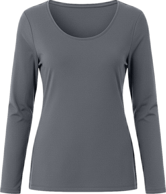 Women's Long-Sleeve Scoop-Neck Top
