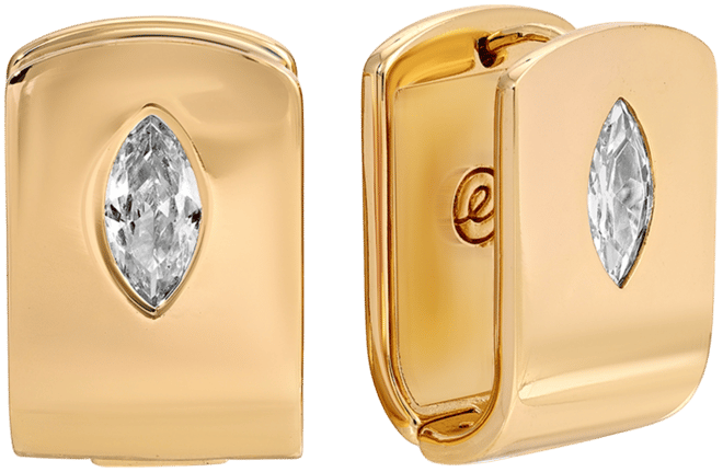 Marquise Crystal Huggie Earrings