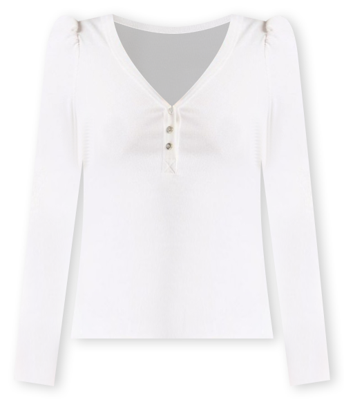 In The Jungle Rib Top in Ivory