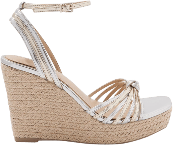 Gold + Silver High Heel Wedge