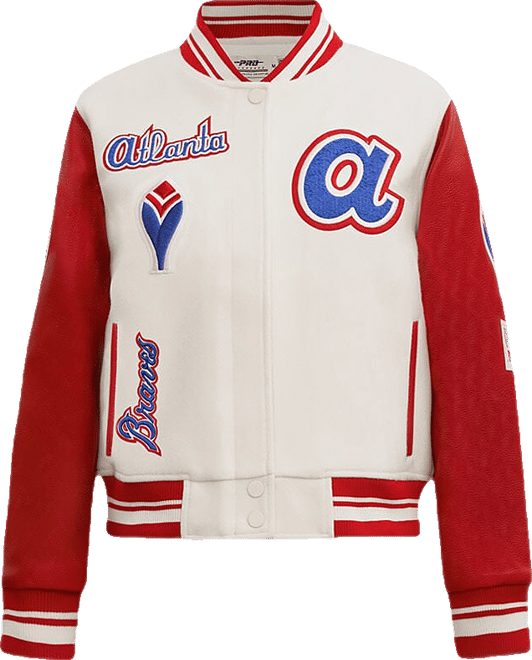 PRO STANDARD Women's Atlanta Braves Retro Classic Rib Wool Varsity Jacket