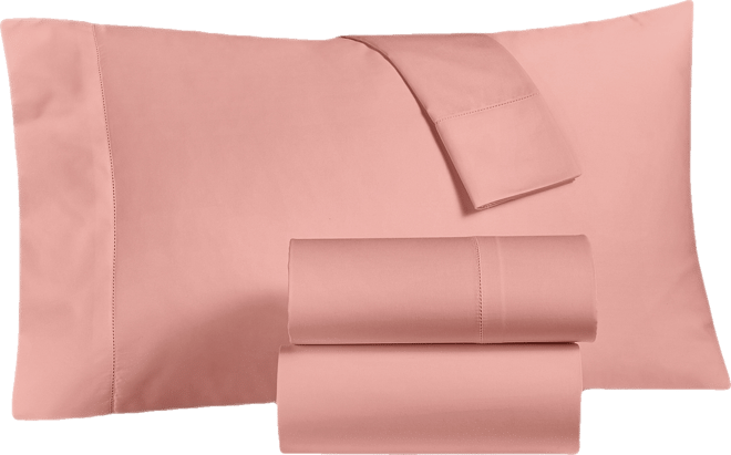 Solid 550 Thread Count 100% Cotton 4-Pc. Sheet Set, King, Exclusively at Macy's