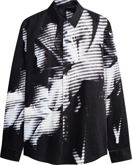 Hugo by  Men's Ermo Slim-Fit Floral Check Button-Down Shirt