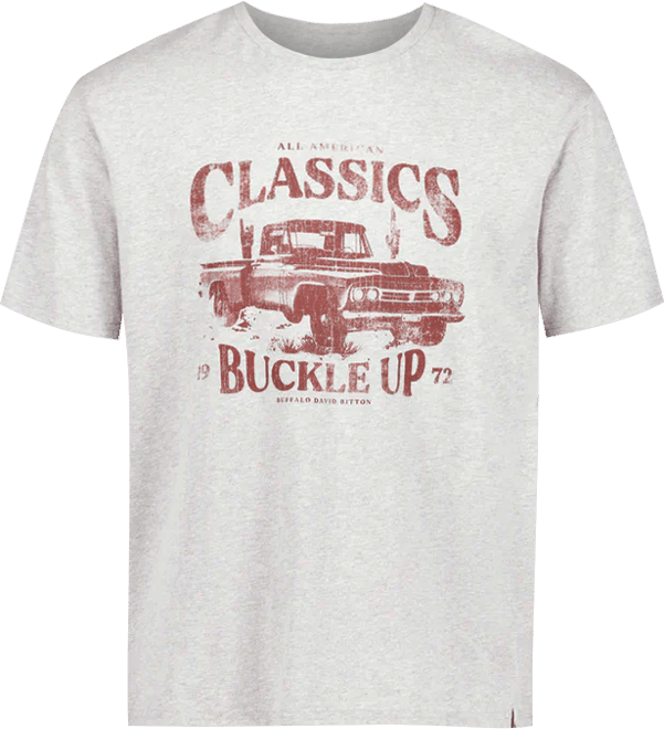 Men's Trige Graphic with Pickup Truck Print T-Shirt