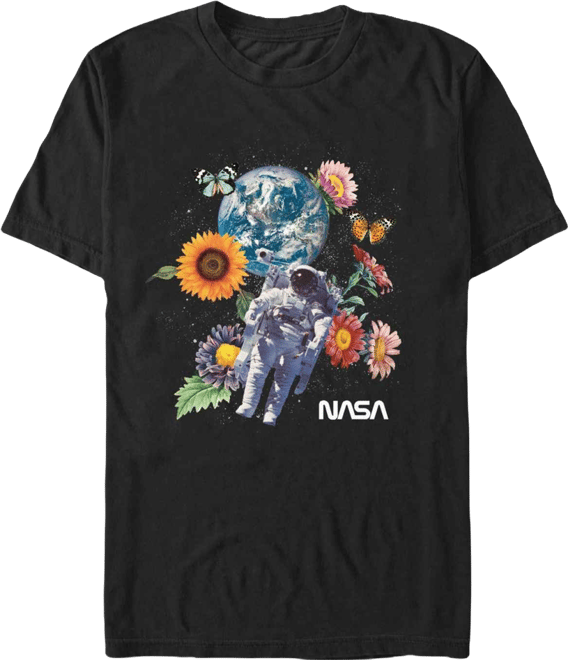 Men's  Space Floral Short Sleeve T-Shirt