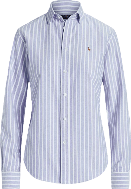 Women's Slim-Fit Striped Oxford Shirt