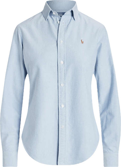 Women's Slim-Fit Striped Oxford Shirt