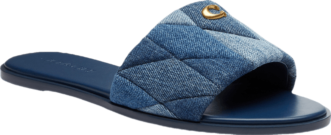 Coach Women's Holly Quilted Patchwork Slide Sandals