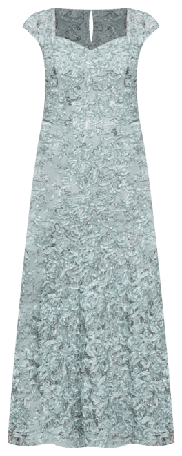 Petite Sequin Sweetheart Wrap Gown