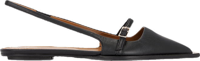Cortina Black Nappa Flats