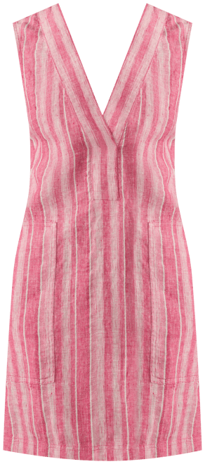 Azure Linen Dress - Granita Stripe | Faherty Brand