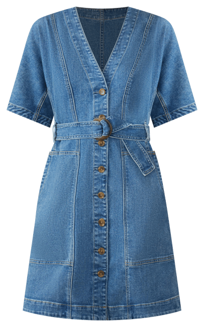 Denim Camille Mini Dress - Sedona Blue Wash | Faherty Brand