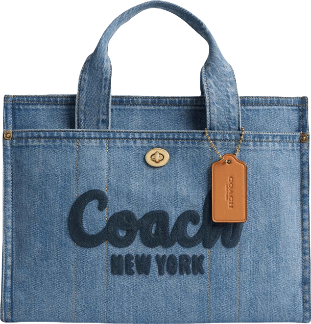 COACH Cargo Medium Denim Tote Bag - Macy's