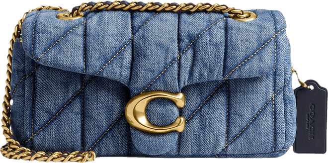 Quilted Tabby Small Denim Shoulder Bag 20