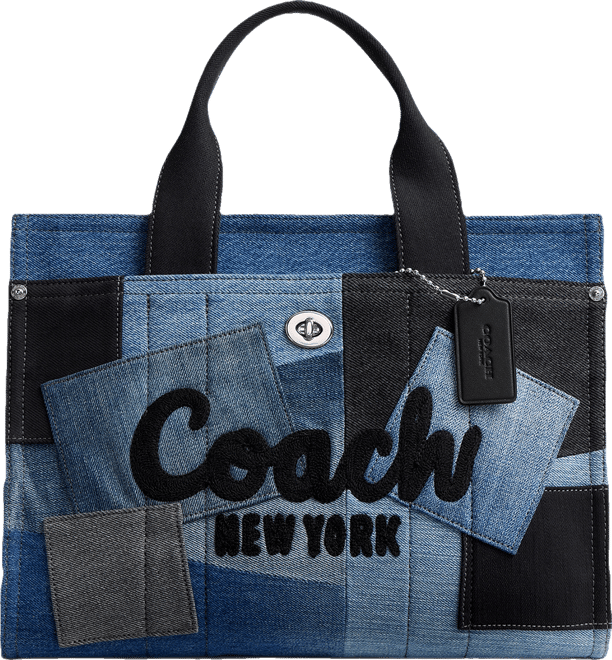 Coach Medium Patchwork Denim Cargo Tote Bag