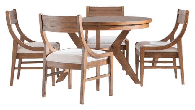 Greystone Ii 5-Pc. Dining Set (Round Table & 4 Chairs)