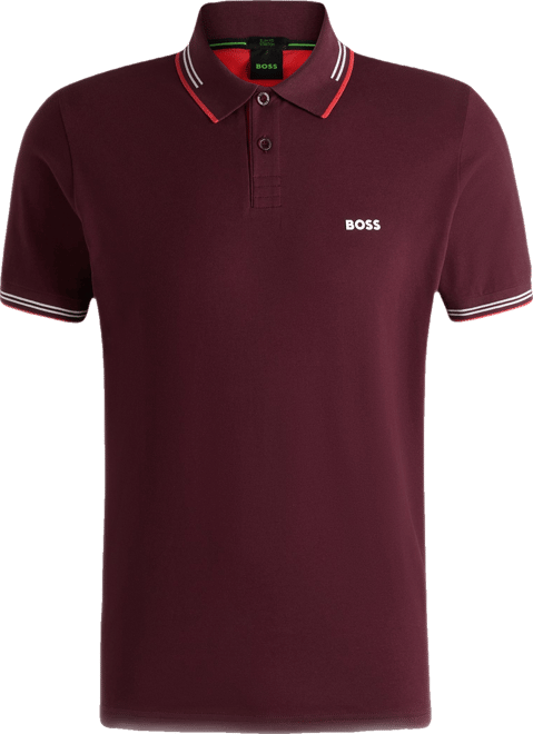 Boss by  Men's Stretch-Cotton Slim-Fit Polo Shirt