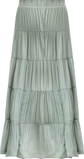 Women's Pull-On Tiered Maxi Skirt