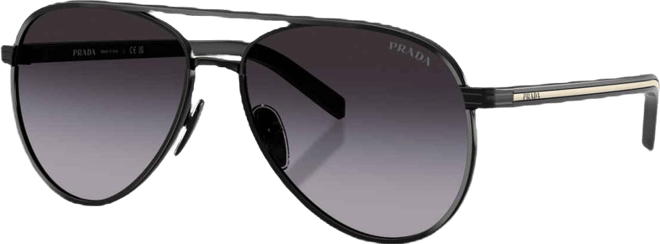 Prada Women's Large Pilot Aviator Sunglasses, PRB57S