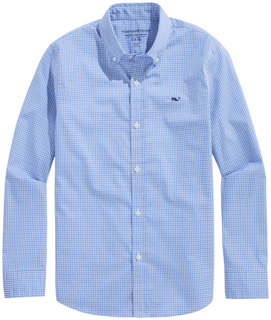 Boys' Tradewind Check Performance Cotton Shirt