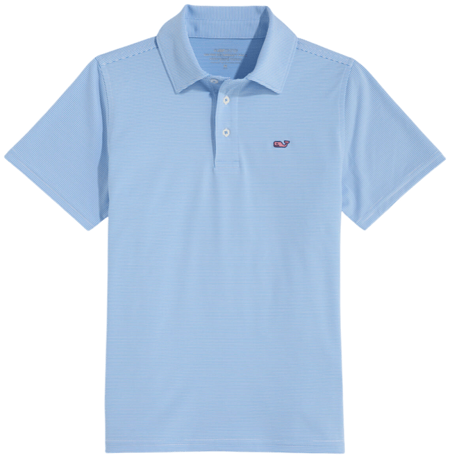 Boys' Anegada Stripe Sankaty Performance Polo