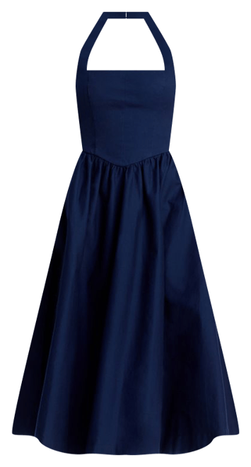 knee length dresses for ladies Aqua x Studio 189: Pink Leaf Print Halter Midi Dress – Studio One Eighty  Nine main image 0