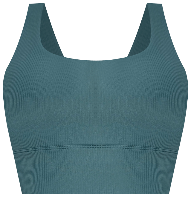 Nike Zenvy Rib Sujetador deportivo de sujeción ligera con almohadillas y escote alto - Mujer