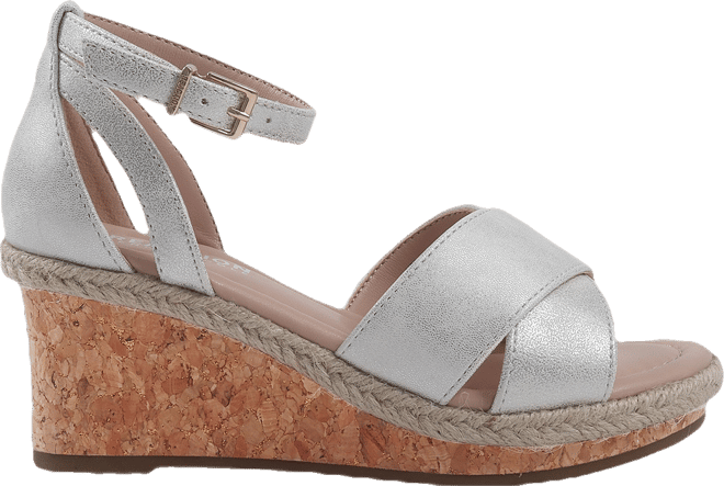 Little and Big Girls Anastasia Charlie Cork Wedge Sandals