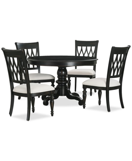 Daria 5-Pc. Dining Set (Round Table & 4 Side Chairs), Created for Macy's