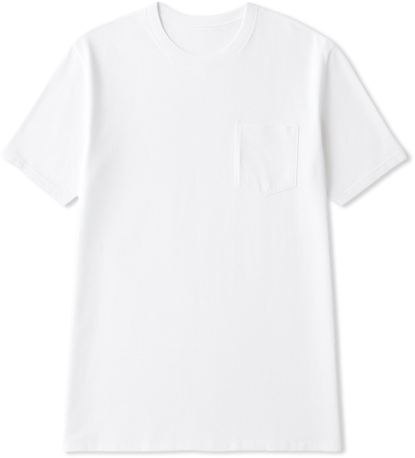 Big & Tall Shrink-Less Lightweight Longer-Length Crewneck Pocket T-Shirt