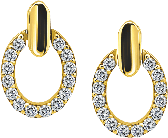 Cubic Zirconia Round Earrings (1-1/2 ct. t.w.) in 18k Gold over Sterling Silver (Also Available in Sterling Silver)