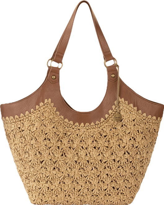 Roma Straw Small Shopper Tote Bag