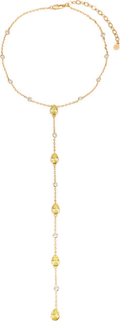 Marquise Crystal Lariat Necklace