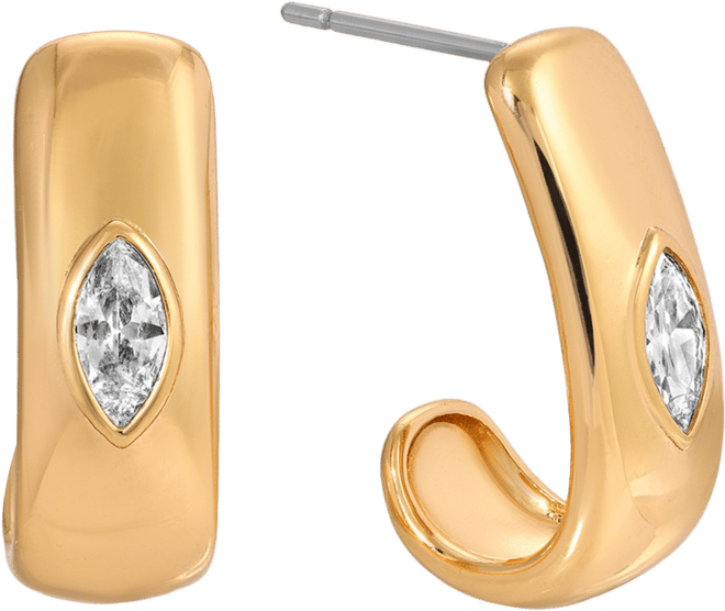 Marquise Crystal Hoop Earrings