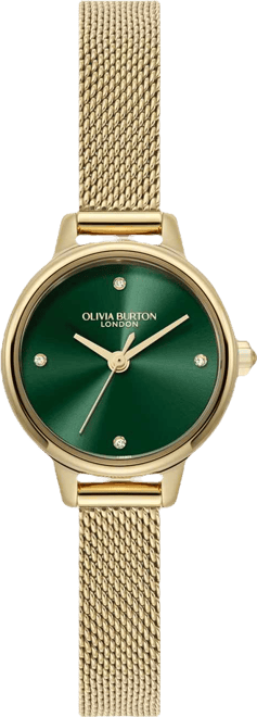 Women's Mini Classic Gold Tone Stainless Steel Mesh Bracelet Watch, 23mm