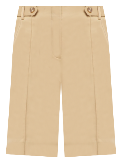 Sateen Tab-Front A-line Shorts