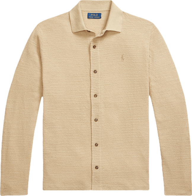 ★POLO RALPH LAUREN★ Textured Cotton Linen Shirt SweaterBri Polo Ralph Lauren Men's Textured Cotton-Linen Shirt Sweater