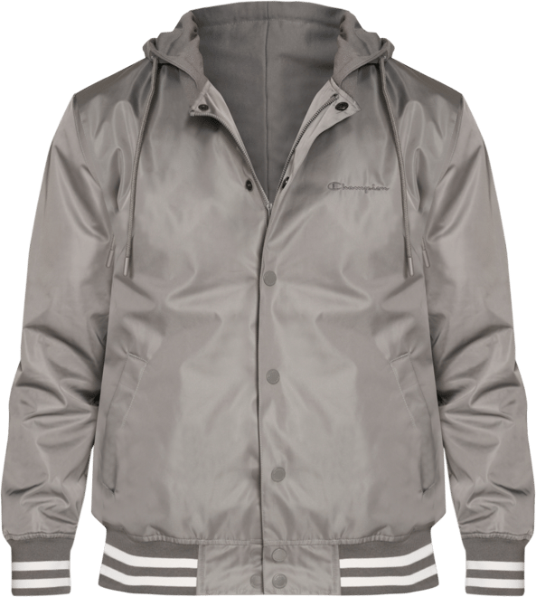 Men's Jersey Hood Varsity Bomber Jacket