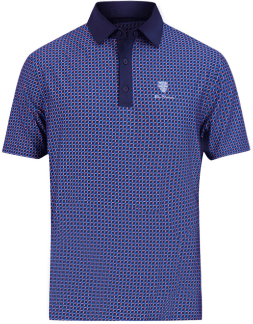 Men's Golf Retro Geo Sports Fit Polo Shirt