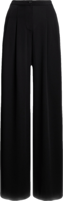Women's Pleated Stretch Jersey Wide-Leg Pants, Regular & Petite