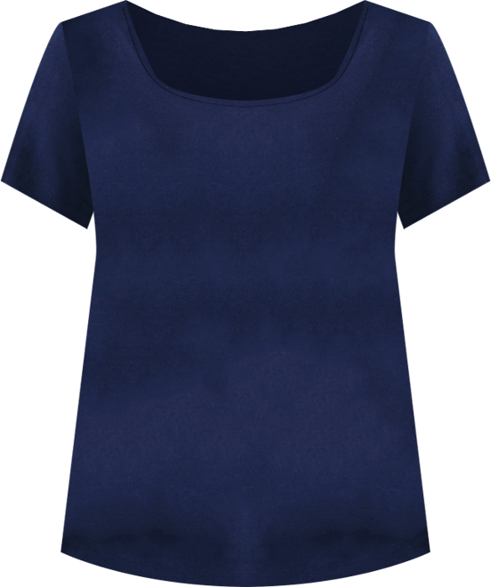 Petite Cotton Square-Neck Short-Sleeve T-Shirt, Exclusively at Macy's