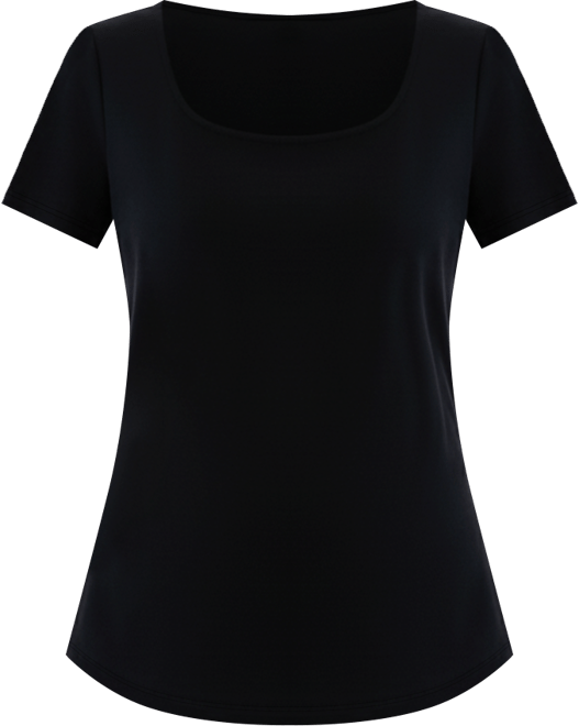 Petite Cotton Square-Neck Short-Sleeve T-Shirt, Exclusively at Macy's