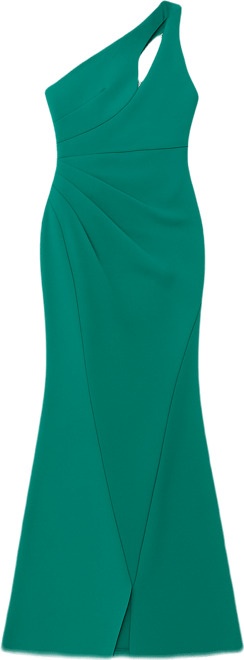 Petite One-Shoulder Ruched Gown