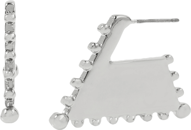 Trapeze Beaded Hoop Earrings