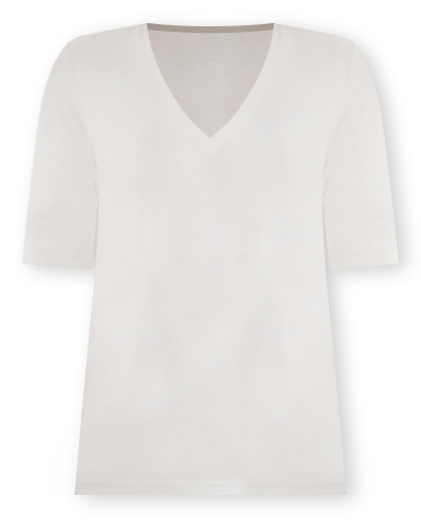 Lauren Ralph Lauren Petite Stretch Cotton Elbow-Sleeve V