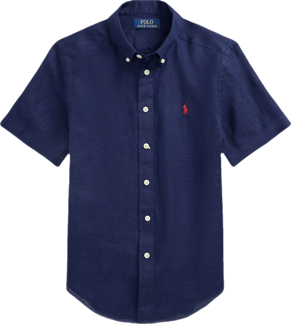 Big Boys Short-Sleeve Linen Shirt