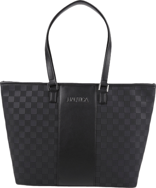 Nautica Delta Checker Embossed Tote Bag