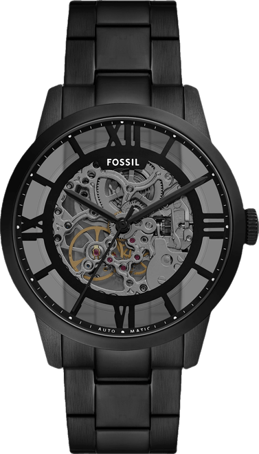 Men's Townsman Automatic Black Stainless-Steel Watch, 44mm