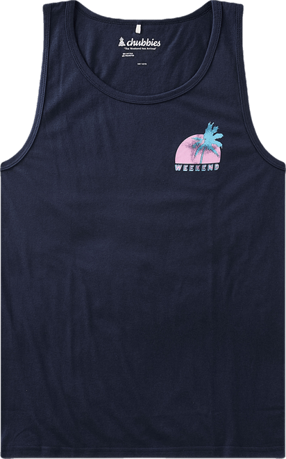 Men's Palm Wave Print Sleeveless T-Shirt