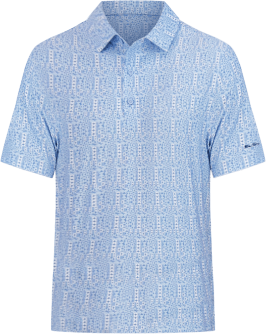 Men's Golf Watercolor Geo Sports Fit Polo Shirt